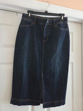 TALBOTS Petite Denim Jean Skirt 6p